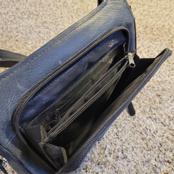 Vintage Fossil Bag Gray 75082 Genuine Leather - Picture 8 of 11